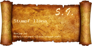 Stumpf Ilona névjegykártya